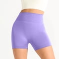 thumbnail image 5 of Leey-World Biker Shorts 4'' - High Waisted Booty Workout Volleyball Yoga Womens Spandex(Purple,XL), 5 of 9