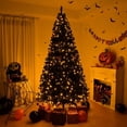 thumbnail image 5 of CZBZ 6FT Pre-lit Artificial Christmas Tree, Hinged Xmas Pine Tree with 900 Branch Tips, 250 Lights and Remote Control for Holiday Party Office Home, Black, 5 of 8