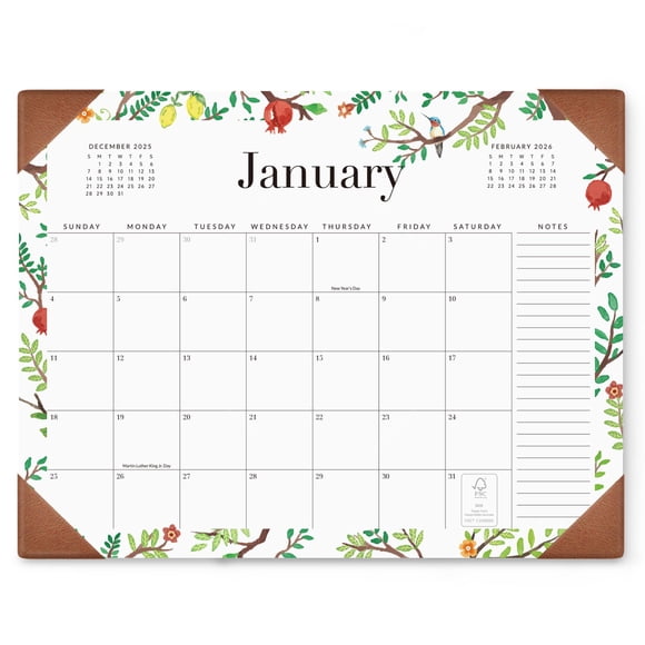 Calendario de Escritorio Jotsome 2026-2027 con Almohadilla Protectora 35,56 x 26,67 cm