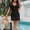 Black, variant on Danhjin Women Summer Swimsuit Cover up Dress Lightweight Hollow out Fashion Beachwear Bikini Swimwear Bathing Beach Activity Casual Short Sleeve Coverups