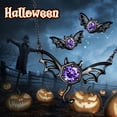 thumbnail image 2 of Halloween Black Bat & Devil Jewelry Set, Gothic Statement Necklace Stud Earrings Cosplay Party Jewelry Gift for Women Men, 2 of 6