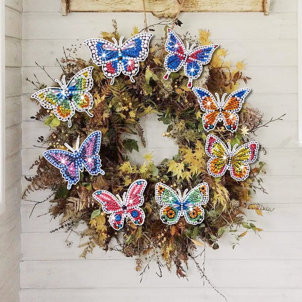 Diamond Art Kits Butterfly Diamond Art Stakes Diamond Art Club para decoración de jardín Hugtrwg Para estrenar