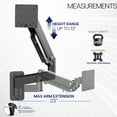 thumbnail image 3 of VIVO Single Pneumatic Monitor Wall Mount, Fits Ultrawides up to 49", 3 of 8