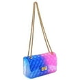 thumbnail image 3 of Quilt Embossed Multi Color Jelly Shoulder Bag, 3 of 11