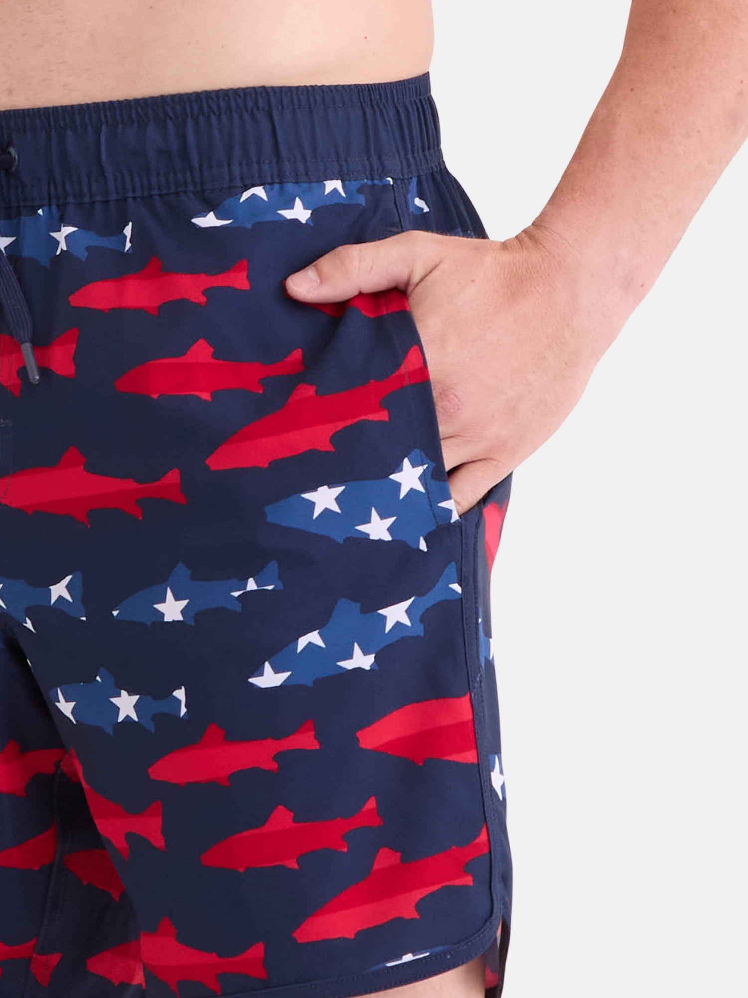George Men's & Big Men's Dolphin Hem Swim Trunks, 7" Inseam, Size XS-3XL