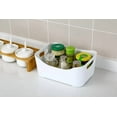 thumbnail image 3 of YBM Home Plastic Storage Bin Organizer for Cabinet and Kitchen, White, Small, 3 of 15