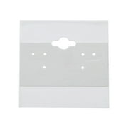 Earring Display Hang Cards White Flocked 2 X 2 Inch (100)