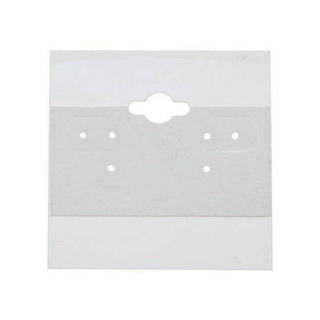 Earring Display Hang Cards White Flocked 2 X 2 Inch (100)