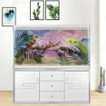 thumbnail image 5 of Blue Pink Marble Aquarium Background, Art Abstract Pink Gold Line Marble Terrarium Background, Coloful Marble Glass Terrarium Background with 8 EVA Double-Sided Tape, 48X20IN, 5 of 5