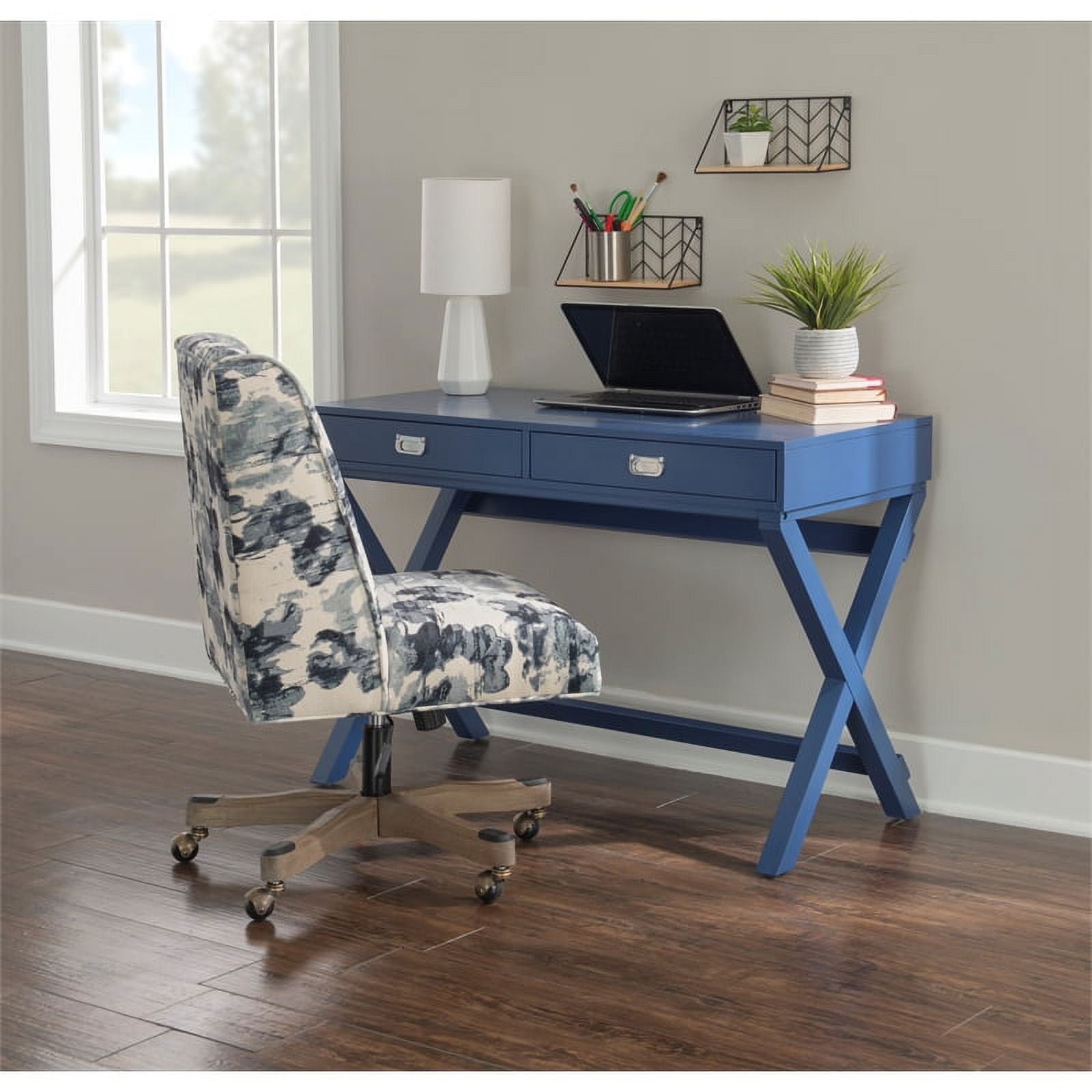 Parke Navy Blue Wood Kids 2-Drawer Desk + Reviews