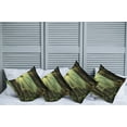 thumbnail image 6 of Ambesonne Forest Throw Pillow Cover 4 Pack, Sunbeam Moss Tree Bodies, 16", Olive and Army Green, 6 of 6