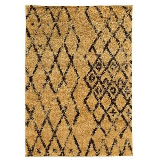 Hawthorne Collection 5' x 7' Shag Rug in Camel