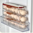 thumbnail image 4 of Kyusrd Refrigerator Door Rolling Rack Holding Storage Box Refrigerator Can Be Stacked With Portable Box Kitchen Box, 4 of 6