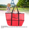 thumbnail image 3 of Bolso De Hombro De Malla Para Playa Con 8 Bolsillos Bolso De Malla Impermeable De Gran Capacidad Bolsa De Piscina De Malla Portátil Para Vacaciones Natación Viaje Familiar A La, 3 of 7