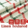 thumbnail image 3 of DriftAway 2 Panels 100% Blackout Windowpane Plaid Linen Curtains Double Layer Drapes for Bedroom 72 Inches Long Farmhouse Thermal Insulated 3.25 Inch Rod Pocket Back Tab for Living Room Red Green, 3 of 7