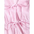 thumbnail image 3 of Women'S Summer Two-Piece Suit Striped Print Sleeveless Lace-Up Vest Tank Top Pants Beach Holiday Set Pink M, 3 of 9