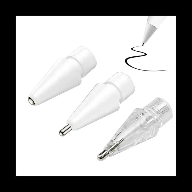 Pencil Tips for Pencil ,3 Styles No Wear Out Fine Point Precise Control Compatible with Pencil Tip,3 x pencil tips,white & transparent