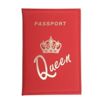 Unique Bargains 1 Pc Passport Holder Crown Letter Passport Sleeve Red