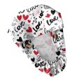 thumbnail image 5 of Fgvctg Love Themed Heart Scrub Hat for Valentines One Size Tie Back Fit Womens Long Hair Stylish Working Head Cover with Glowing Pattern Light pink, 5 of 5