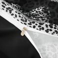 thumbnail image 4 of spefrowx Vintage Leopard Print Bow Print Bedding for Women, Black White Polkadot Duvet Cover Full, Black Reversible, 3pcs, 1 Duvet Cover and 2 Pillowcases, 4 of 6