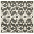 thumbnail image 2 of Safavieh Courtyard Brooklyn Geometric Indoor/Outdoor Area Rug, Anthracite/Beige, 5'3" x 5'3" Square, 2 of 6