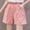 Pink, variant on Floenr Women's shorts,Women's High Waist Linen Loose Casual thin Wide Leg Linen Shorts