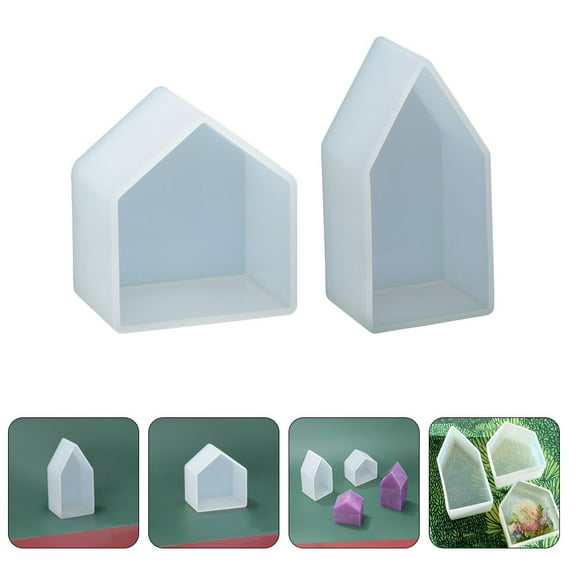 Yardwe Casting Mold Silicone House Shaped 2Pcs