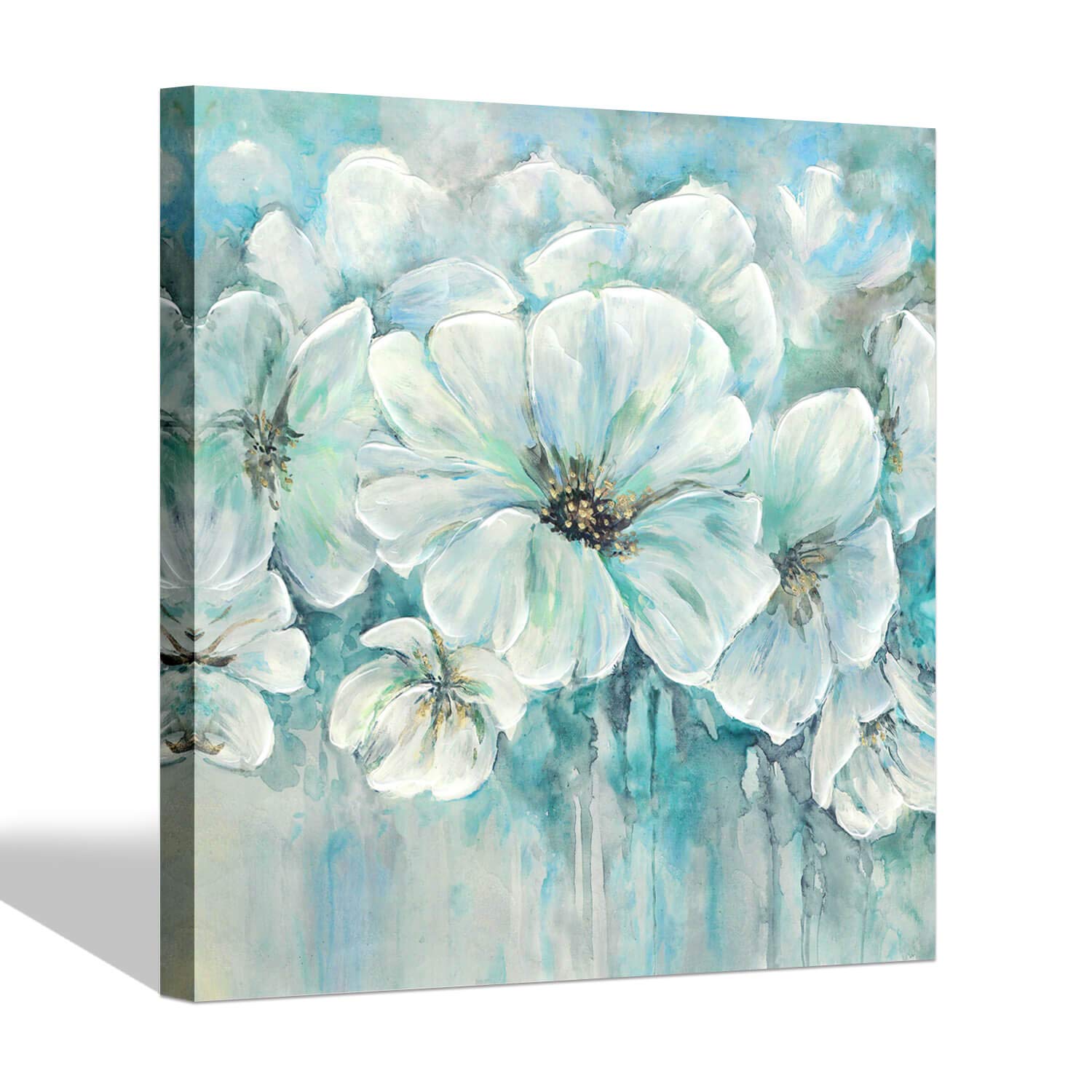 Floral Blooming Canvas Prints Wall Art Succulents Flowers Painting Picture Artwork 16 x 12 x 3 Panels