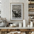 thumbnail image 2 of Skriet- The Scream - Monochrome Version Framed Art Modern Wall Decor, 2 of 15