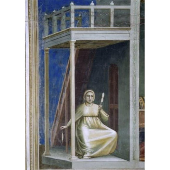 Posterazzi SAL263405 Annonciation à Ste Anne Détail C 1303 Giotto di Bondone C 1266-1337 Florentine Fresco Arène Chapelle Affiche Imprimée - 18 x 24 Po