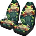 thumbnail image 5 of Uorisanigo Frog Car Seat Covers Elastic Fabrics Waterproof Car Seat Cover Easy to Install Auto Interior Accessories 2 Pcs Set for SUV, Vans,Sedan,Truck, 5 of 7