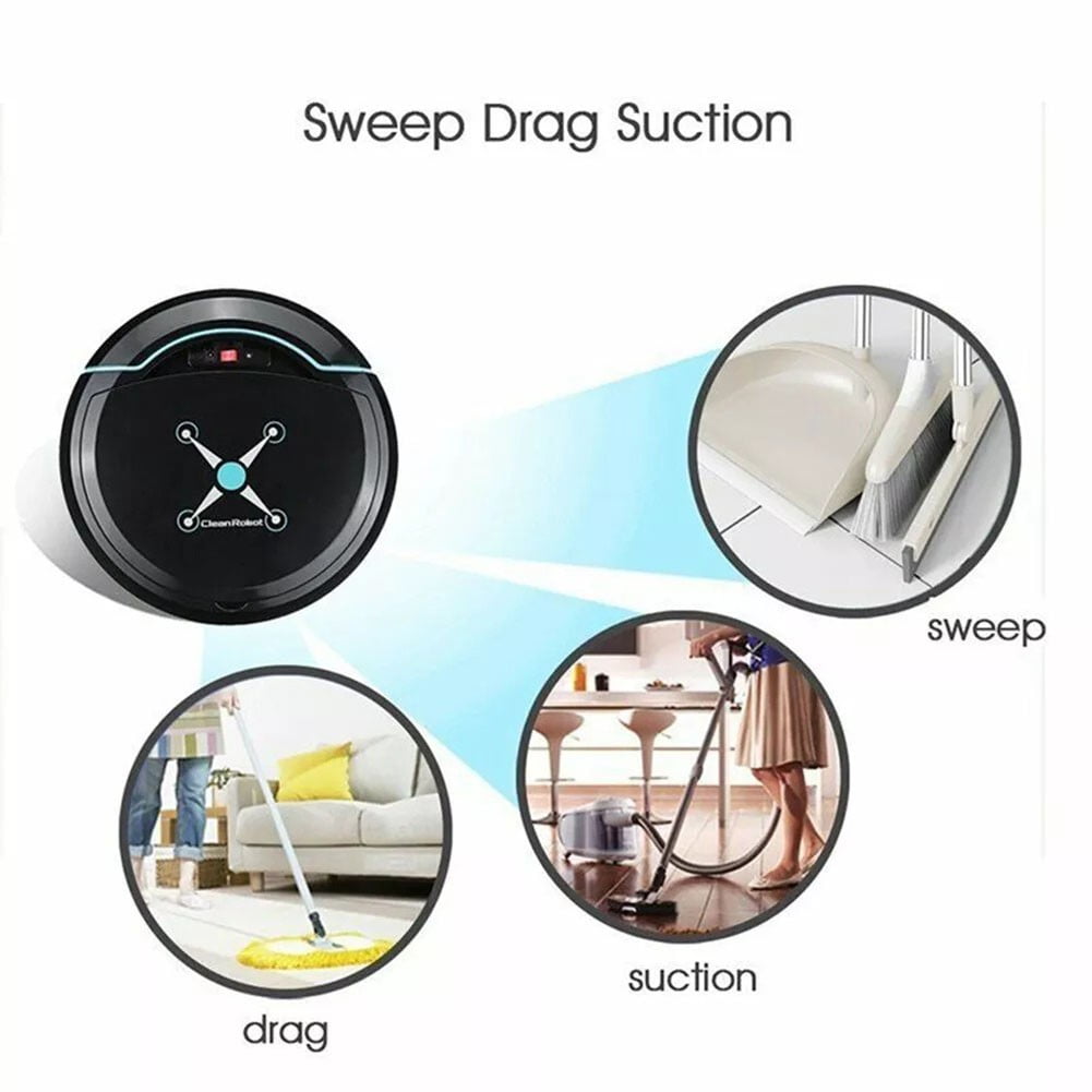 For Robot Vacuum Cleaner Automatic Sweeper Floor Carpet Clean Rechargeable For Wooden Floors Marble Floors Nylon Flooring