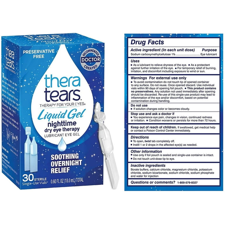 Thera Tears Lubricant Eye Drops Single Use Containers 25 X, 44 OFF