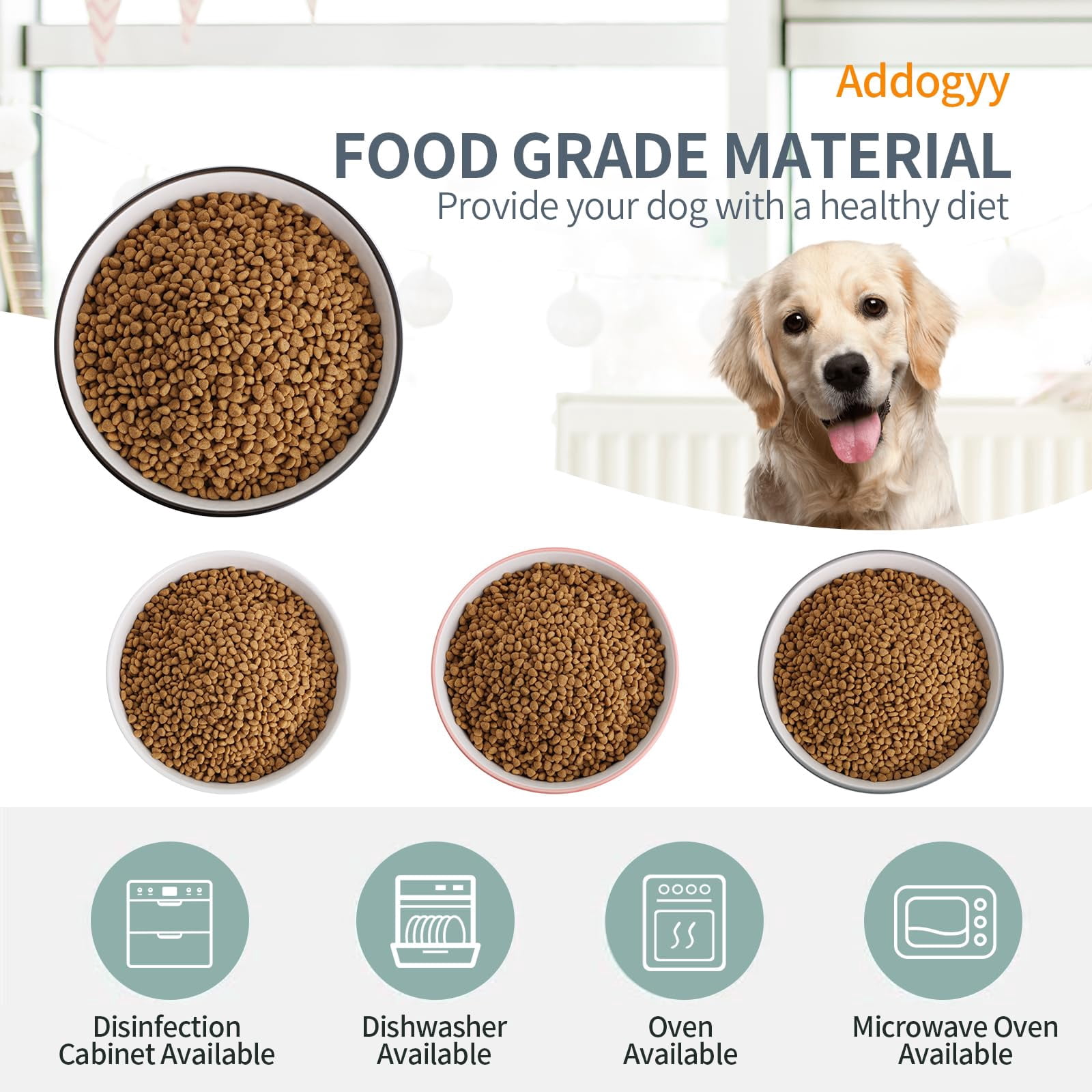 Elevated/Raised Dog Bowl Wood Stand for Medium Large Breed,7.67 in Wide Dog Food Water Dish Holder