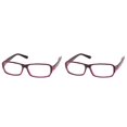 thumbnail image 1 of 2X Plastic Full Rim Frame Clear Lens Glasses Spectacles Black Purple for Women Man, 1 of 9