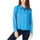 thumbnail image 1 of INC Womens Solid Button Up Shirt, Azul, XX-Large I-N-C Camisa con botones, 1 of 1