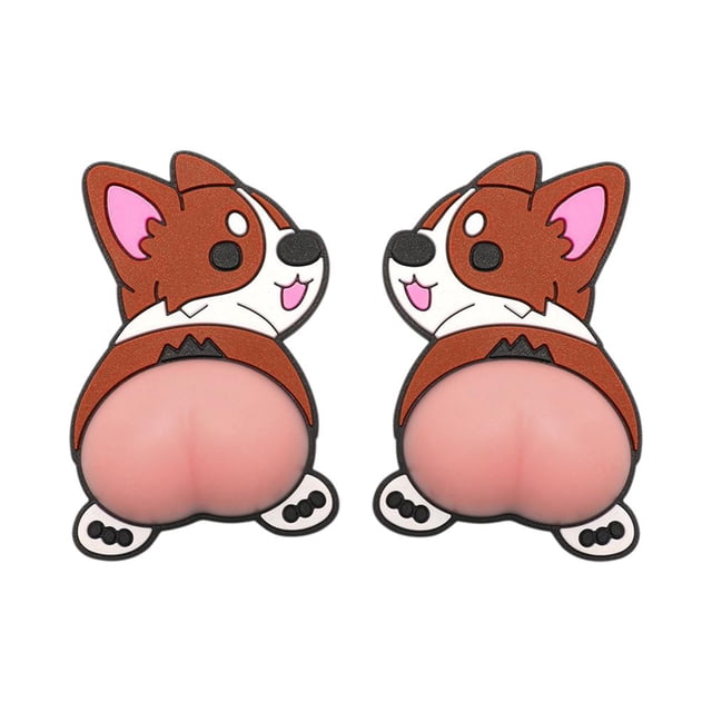 Generic Brand Car Door Anti-Collision Strip, Cute Cartoon Butt Rearview Mirror Guard, 3D PVC Bumper Sticker, Wear-Resistant Waterproof Auto Protector, Soft Impact Rebound Decal
