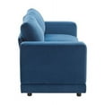 thumbnail image 4 of 81'' Modern Square Arm Sofa with Soft Velvet Upholstery, Deep Cushions, and Sturdy Legs in Navy Blue for Living Room or Bedroom", 4 of 10