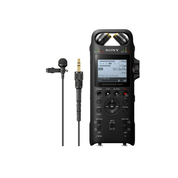 Sony PCM D10 Portable High-Resolution Linear PCM Audio Recorder with Dual ADCs Bundle with Sony Pro-Quality Lavalier Microphone ECM-L1 with Plug-In Power (2 Items)