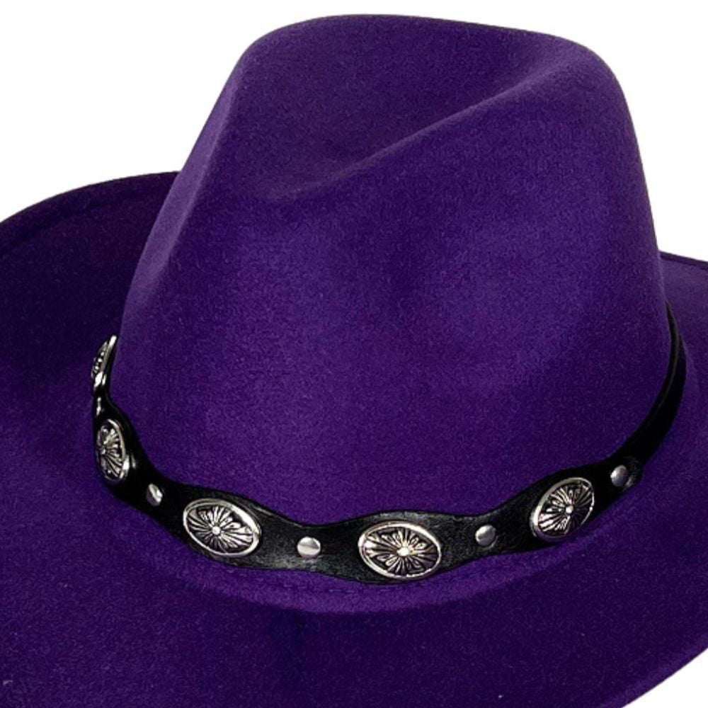 Miaelle Handmade Cowboy Hat Wide Brim Hat With Ethnic Belt For Women Men  Dress Up Party Unisex Cowgirl Hat For Camping Country Hats For Men