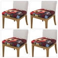 thumbnail image 2 of Saiise Mario Print Seat Covers for Dining Room Chair,Stretch Fit Removable Washable Chair Seat Cushion Protector Slipcovers with Ties-Four Pieces, 2 of 8
