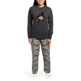 thumbnail image 4 of CafePress - Axolotl Wizard Fantasy Pet - Women's Long Sleeve Charcoal Gray Pajamas, 4 of 7