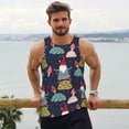 thumbnail image 6 of Rateoe Gnome With Mushroom Pattern Sleeveless Gym Shirt Muscle Tee Breathable Workout Shirt Slim-Fit Tank Quick Dry Fit Muscle Tank Top Bodybuilding Sleeveless T Shirt-4X-Large, 6 of 7