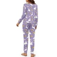 thumbnail image 3 of FOR U DESIGNS Easter Rabbit Women's Drawstring Pajamas Set Night Wear for Women 2 Pack Size L Sleepwear Long Sleeve Pants and Tops Nightwear Comfortable for Women, 3 of 6