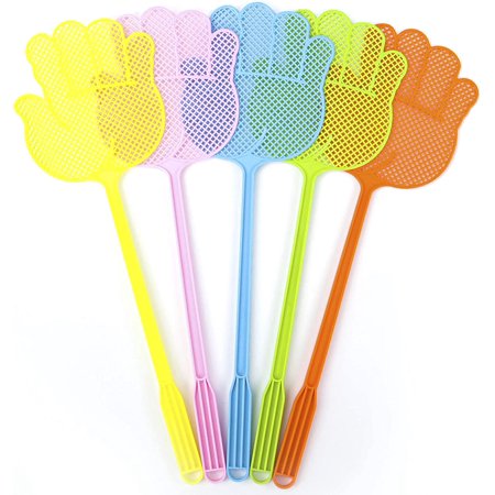Fly Swatter - Long Handle - More Thicker Weight up to 1.09 OZs/One -Durable - Colorful Pack of 5
