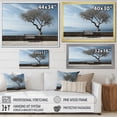 thumbnail image 4 of Designart "Tranquil Coastal Horizon With A Solitary Tree" Coastal Ocean Floater Framed Canvas Prints, 4 of 5