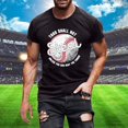 thumbnail image 3 of Menu2019s T-Shirt Décontracté à Manches Courtes avec Design Thème Baseball pour Confort et Usage Quotidien, 3 of 4
