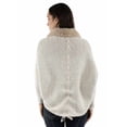thumbnail image 2 of Scully HC969-IVO-XL Women Leather Lace Up Back Cardigan with Faux Fur Trim, Ivory - Extra Large, 2 of 2