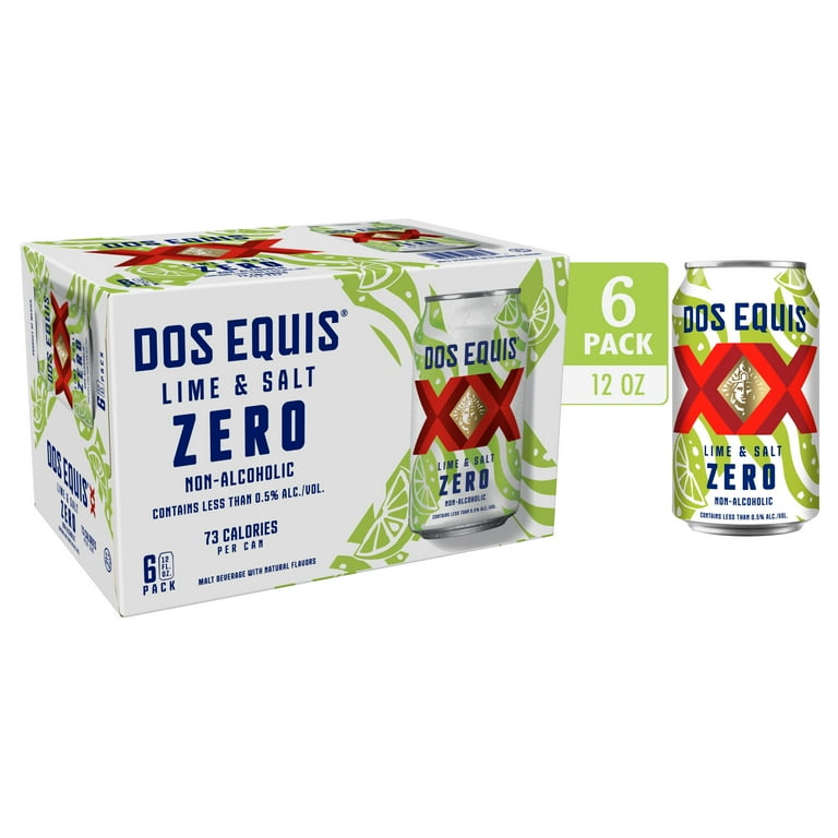 Dos Equis Lime & Salt Zero, 6 Pack, 12 fl oz Cans - Walmart.com