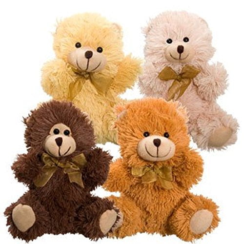 Cuddly Cousins 9" Teddy Bear 3 Pack 1 Ea. Yellow, Tan, Rusty/Copper 